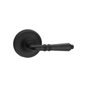 N2LOK Dora matte black solid brass lever door handle with adjustable latch